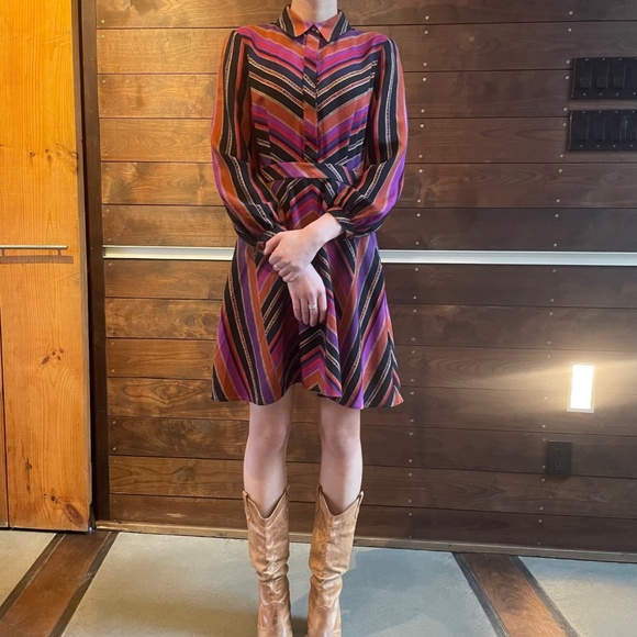 Wow! Diane Von Furstenberg ‘Chrissie’ wool & silk flare bottom retro style dress - Picture 6 of 15